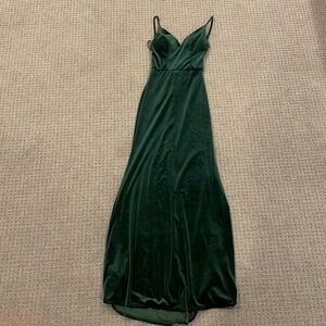 Green velvet B Darlin dress prom/long dress